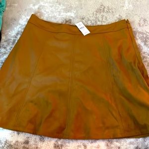 LOFT A-Line Skirt in Mustard